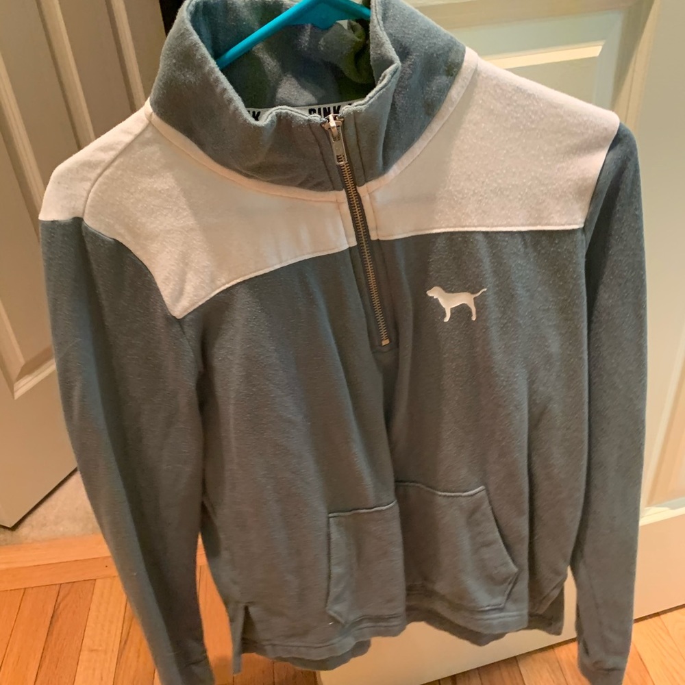 Pink 3/4 zip pull over